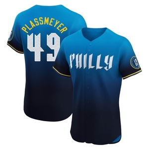 Men's Philadelphia Phillies Michael Plassmeyer Blue 2024 City Connect Jersey - Elite