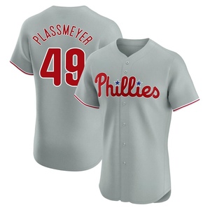 Men's Philadelphia Phillies Michael Plassmeyer Gray Road Jersey - Elite