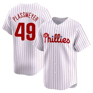 Men's Philadelphia Phillies Michael Plassmeyer White Home Jersey - Limited