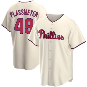 Youth Philadelphia Phillies Michael Plassmeyer Cream Alternate Jersey - Replica